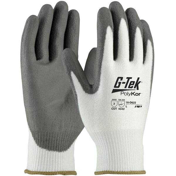 G-Tek PolyKor, White 13G Seamless Knit Gloves